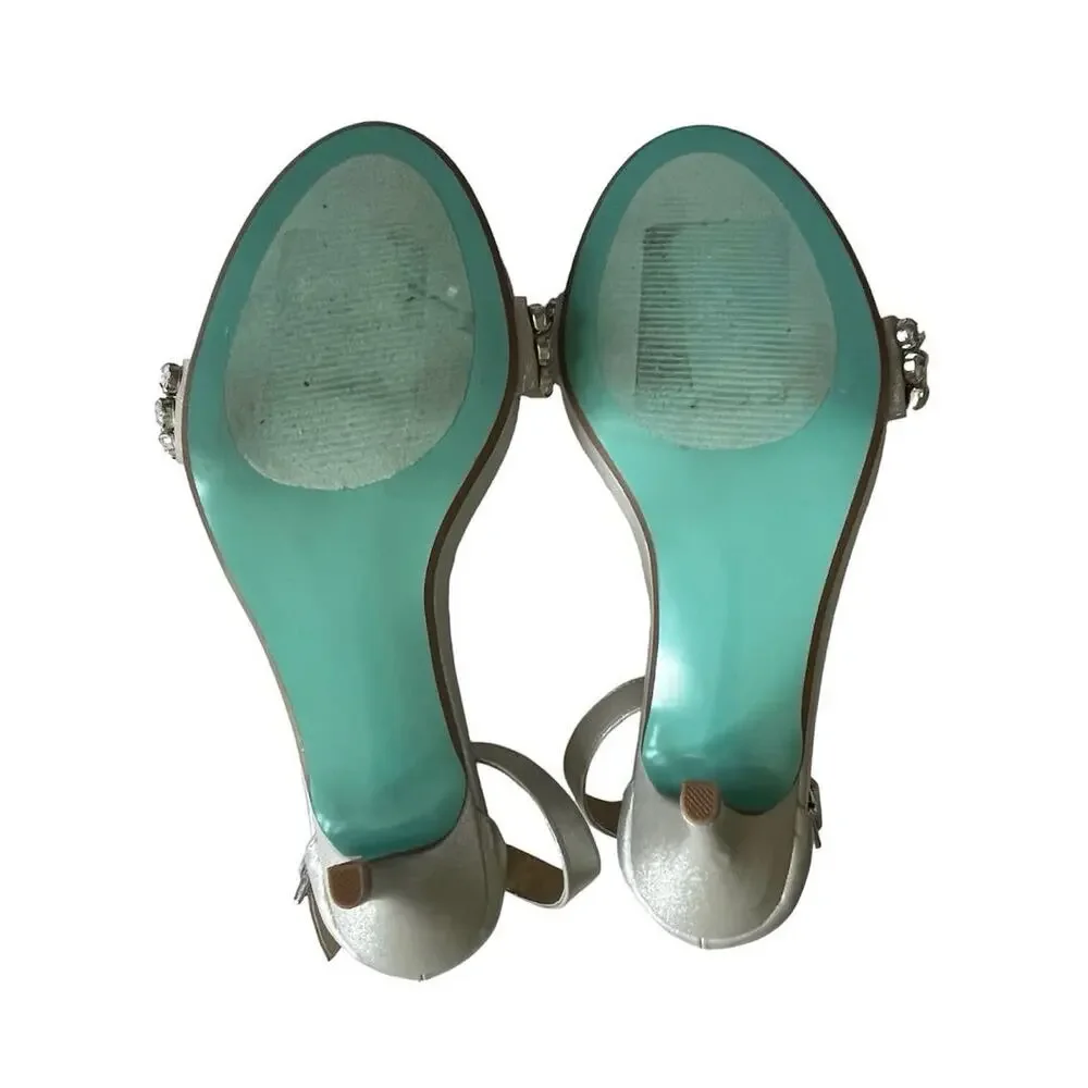 Betsey Johnson Erin jewel embellished high heel sandals for Macy's - Picture 9 of 10